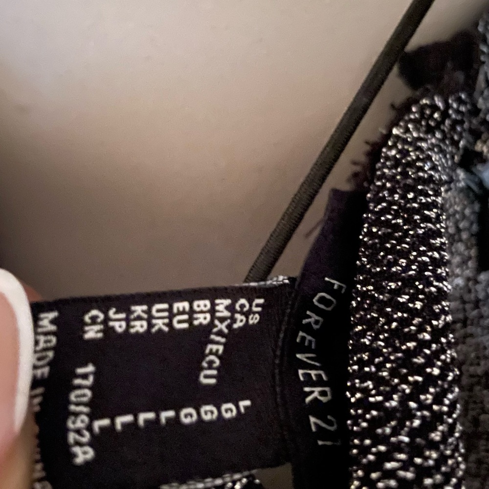 Silver Sparkly Dress Size Large - Picture 4 of 6